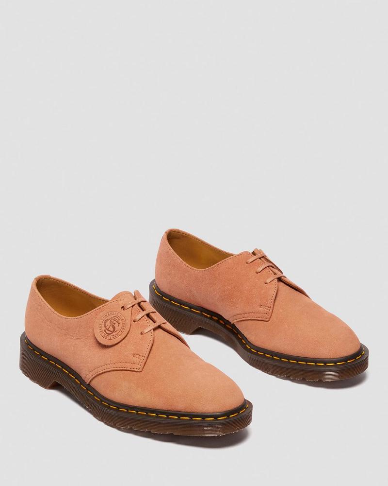 Zapatos Oxford Dr Martens 1461 Made in England Nubuck Cuero Hombre Rosas | MX 219WNB